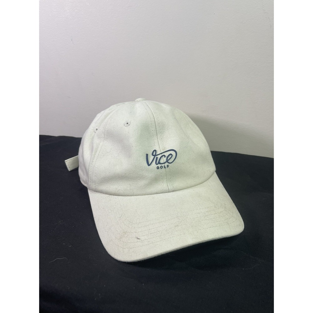 Vice Beige Golf Hat 100% Cotton One Size Fits Most